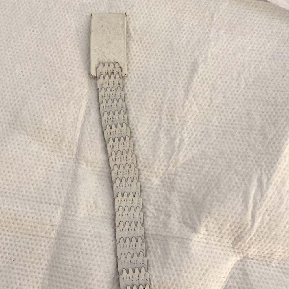 White metal belt